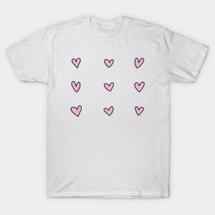 Hand drawn hearts T-Shirt